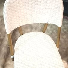 Safaveih White Woven Outdoor Chair