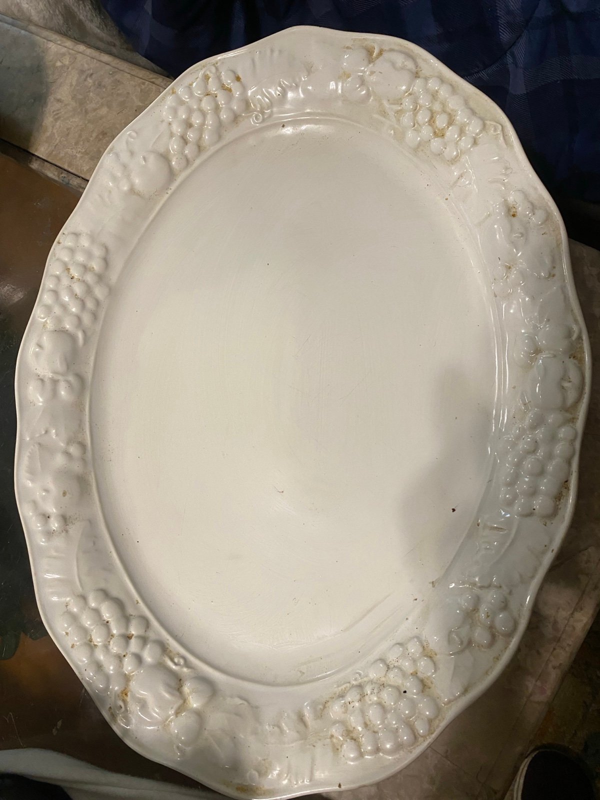 Platter large ceramic serving platters OVAL Size 18 x 14 .