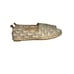 Ralph Lauren Cameryn Monogram Jacquard Espadrille Flat Shoes Khaki Brown Size 6