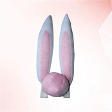 Bunny Ears and Nose Plush Car Kit Vehicle Decorations Accessories Rabbit car