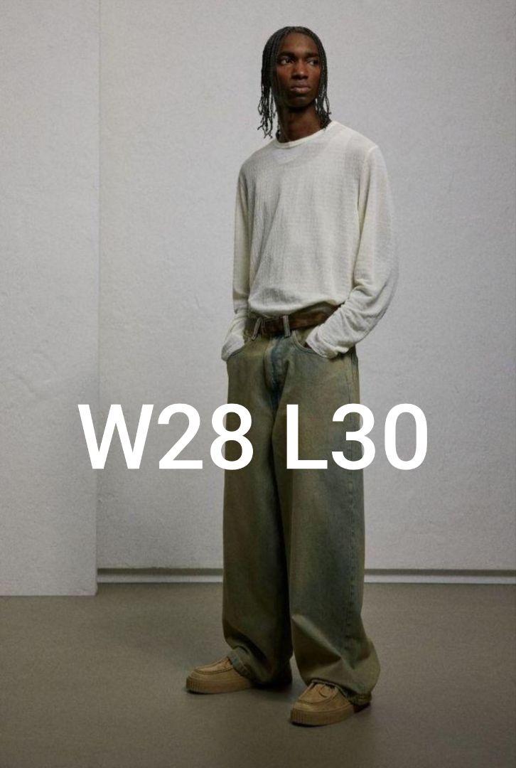 【New】H&M Super Buggy Denim W28 L30 Blue Gray
