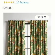 NWOT Anthropologie Nathalie Lete Marais Bird Prntd Ctn Curtain (1 panel) 96x50”