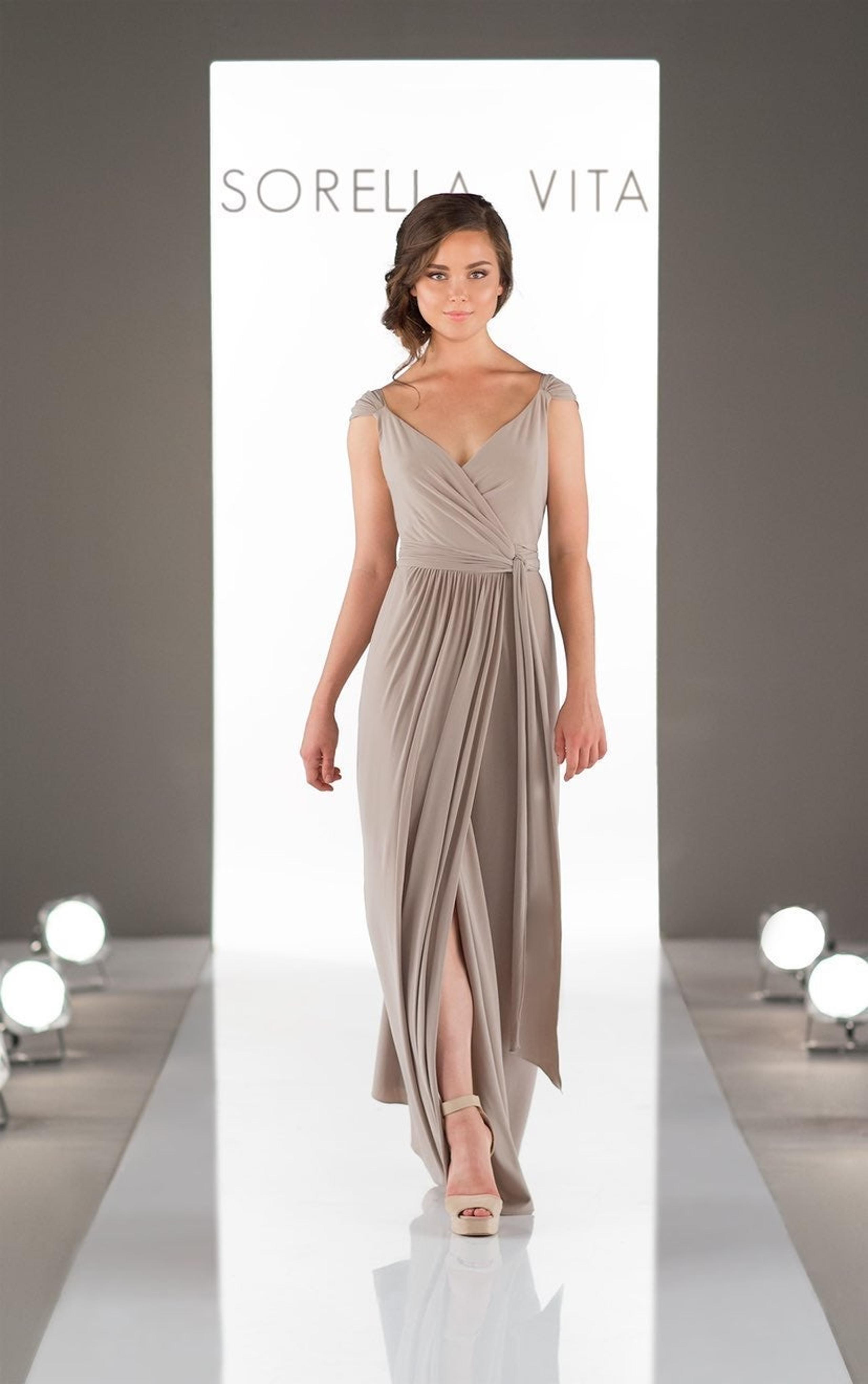 Blush pink Sorella Vita maxi wrap dress