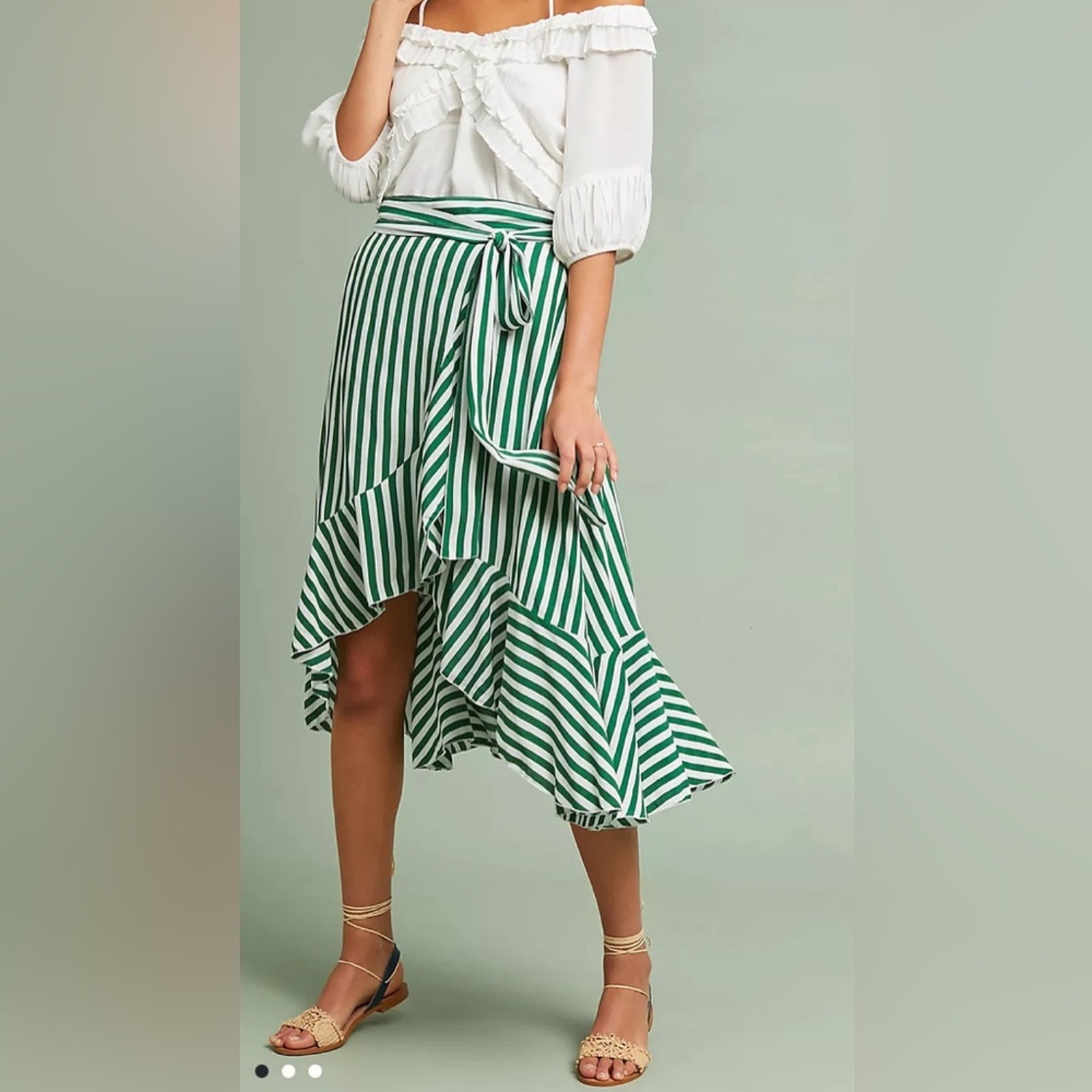 Faithfull The Brand Zeus Striped Wrap Skirt