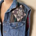Vintage Lee denim flannel southwestern vest