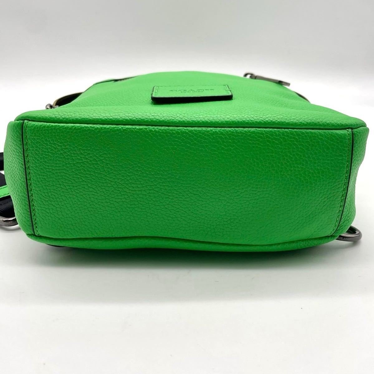 Like New COACH CAMPUS PACK IN PEBBLE LEATHER Green Rare