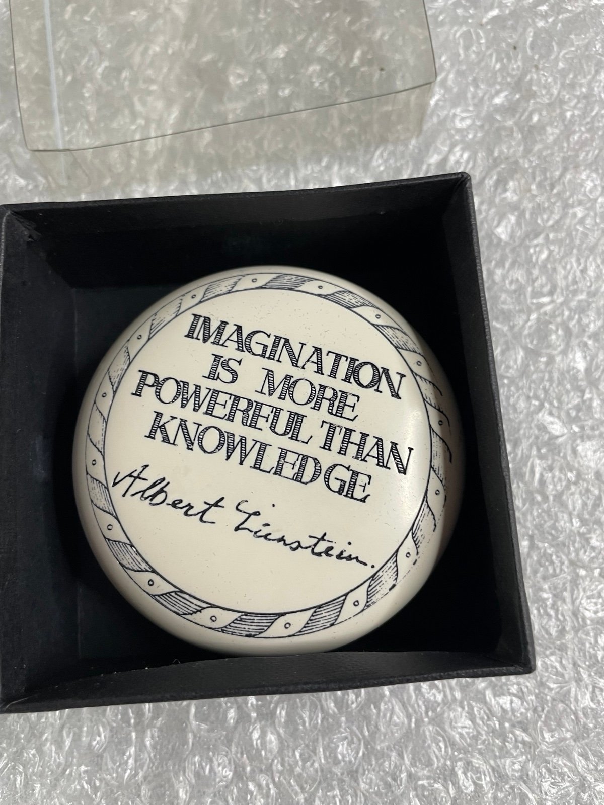 Albert Einstein Paperweight Imagination….Knowledge