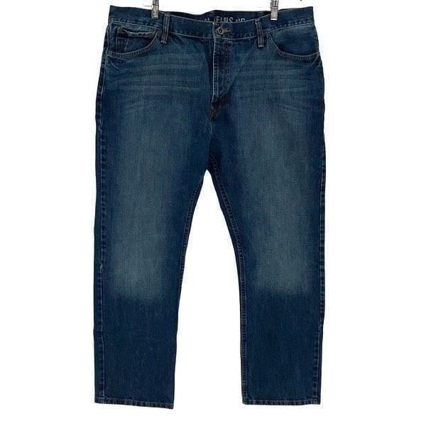 Nautica Jeans Co Crafted Mens Whisker Classic Fit Straight Jeans Blue 40x32