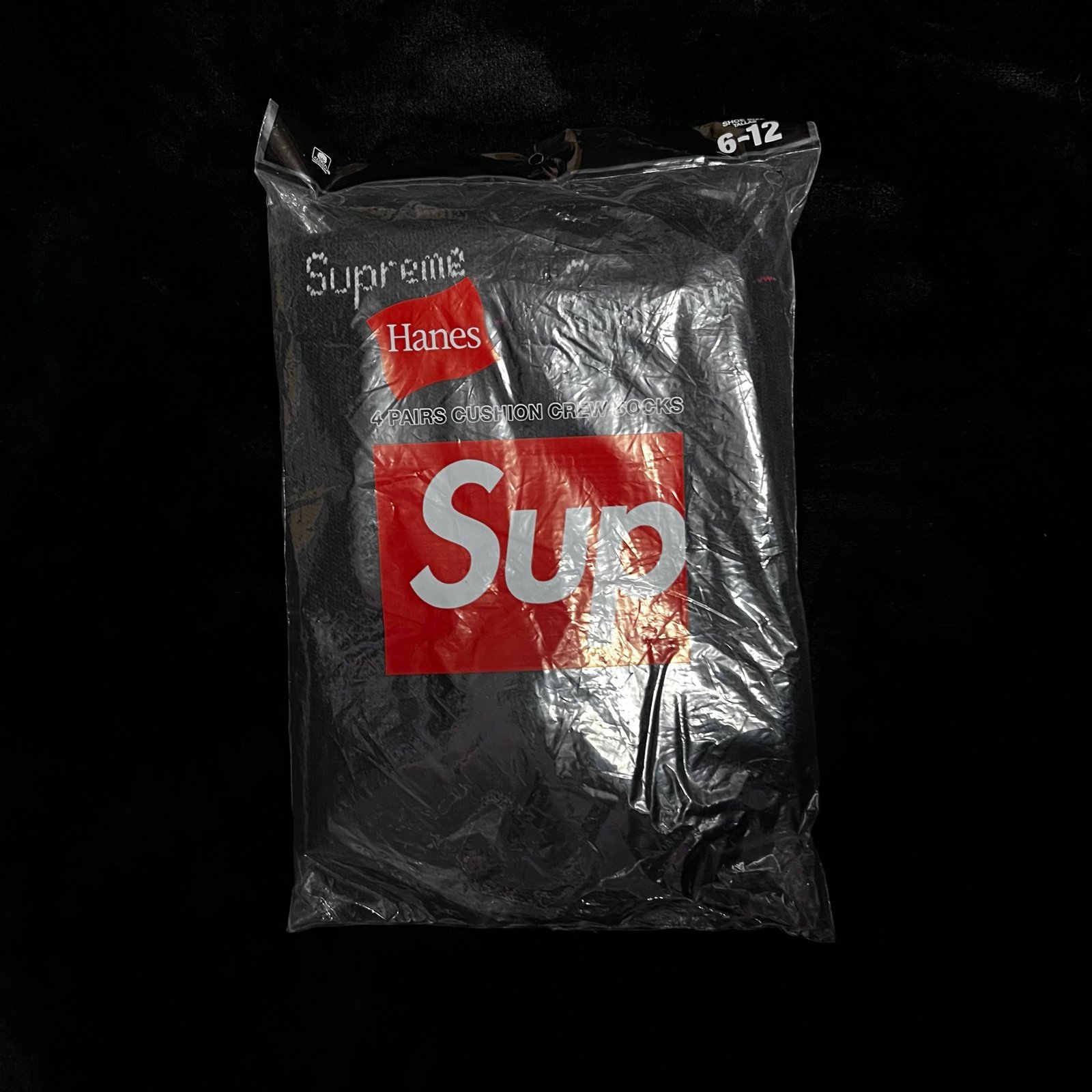 Supreme X Hanes Socks Black