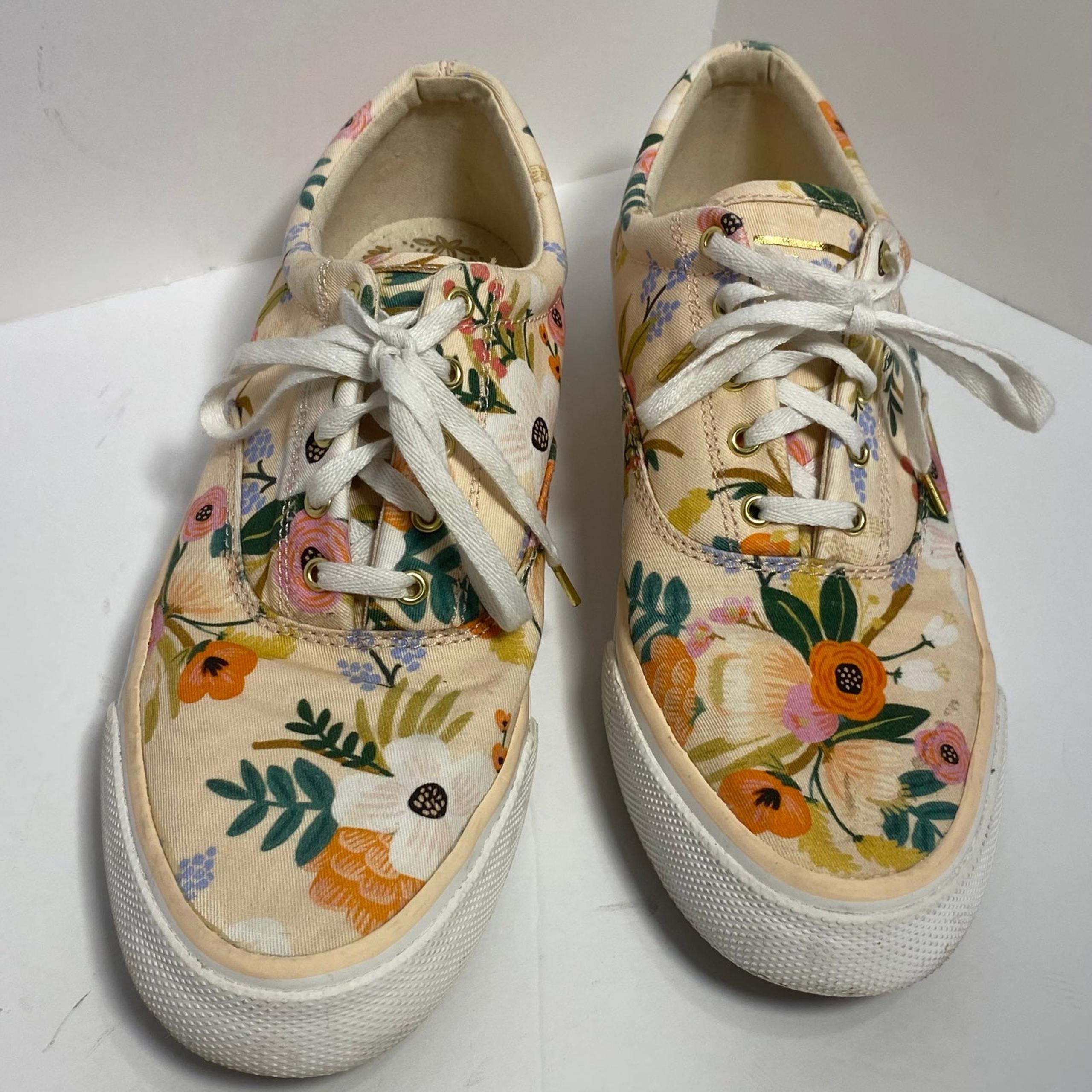 Keds Floral print Womens sneakers size 8.5 Flowers Spring Shoes Low top