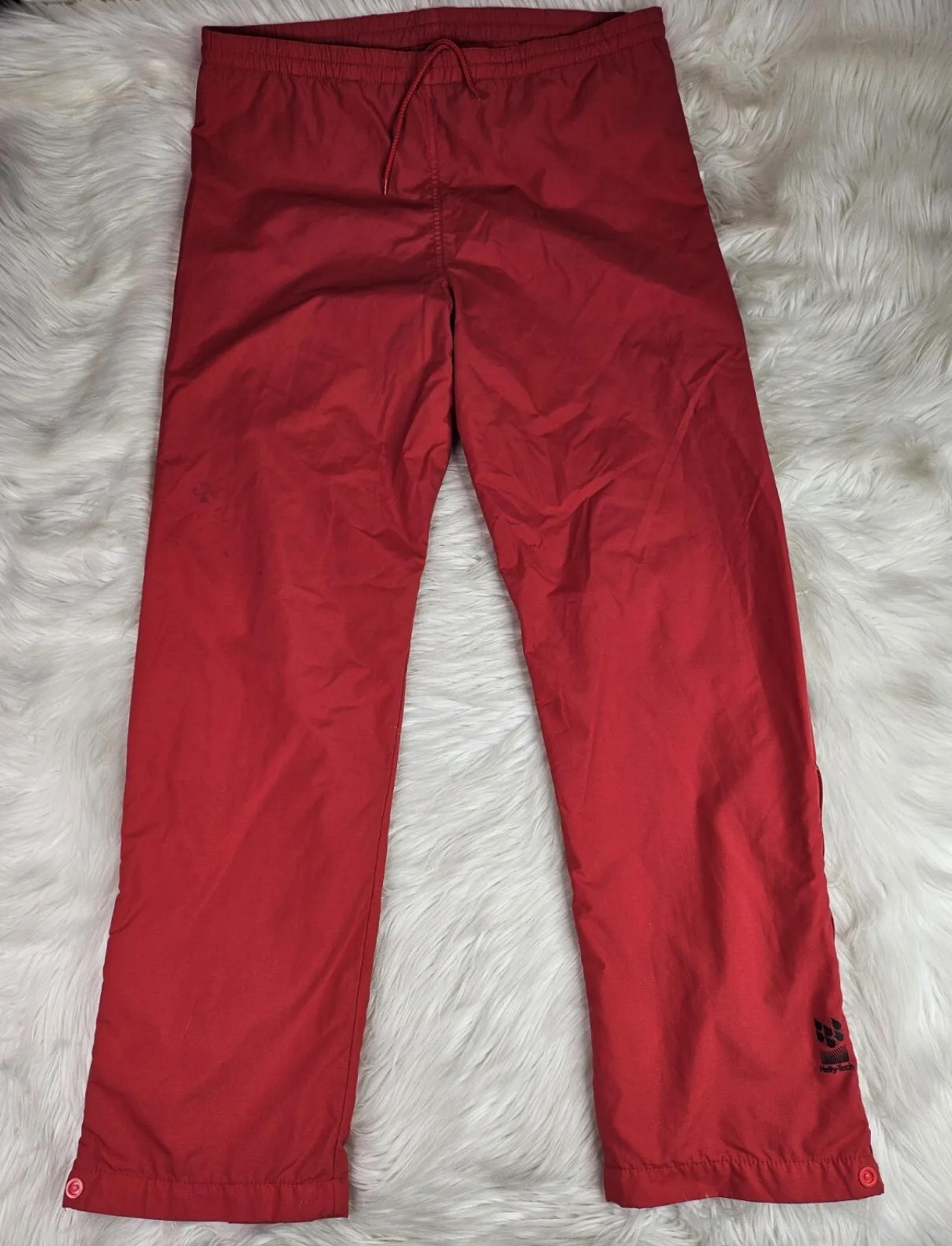 Men’s Vintage Helly Hansen Snow Pants Helly-Tech Cotton Blend Snowboard - Red