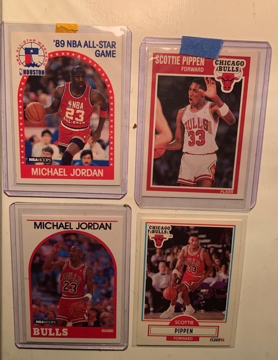 Michael Jordan AllStar 1989 NBA Hoop 1989 200 Scotty Pippen 2 nd 3 rd year n