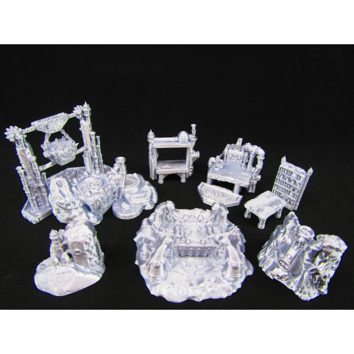 12pc Large Ironworks Iron Smelting Workshop Scatter Terrain Scenery 3D Printed