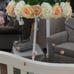 Hand made floral musical baby mobile