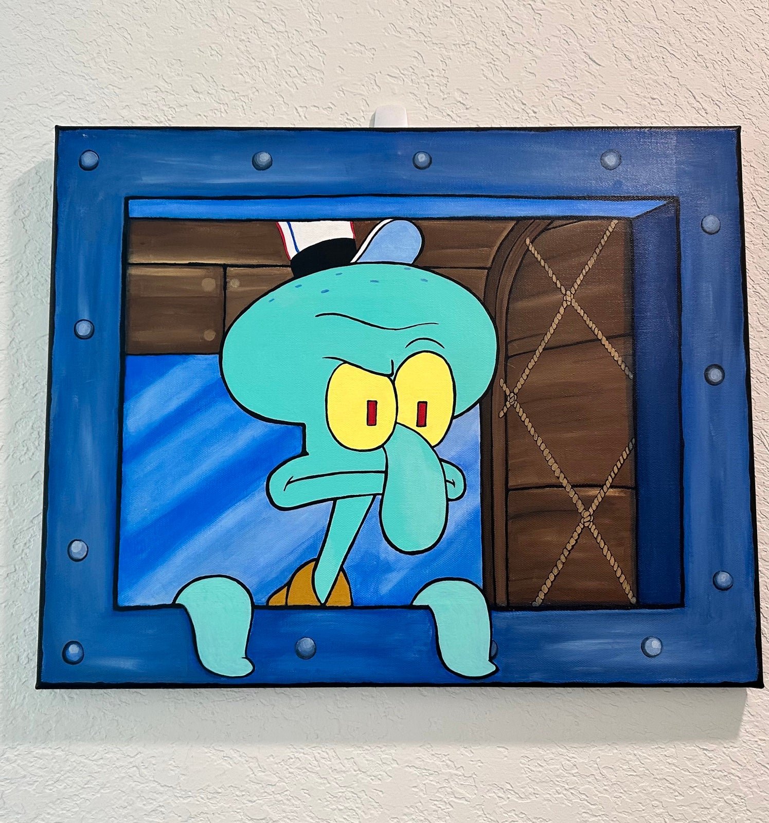 Squidward Canvas Painting