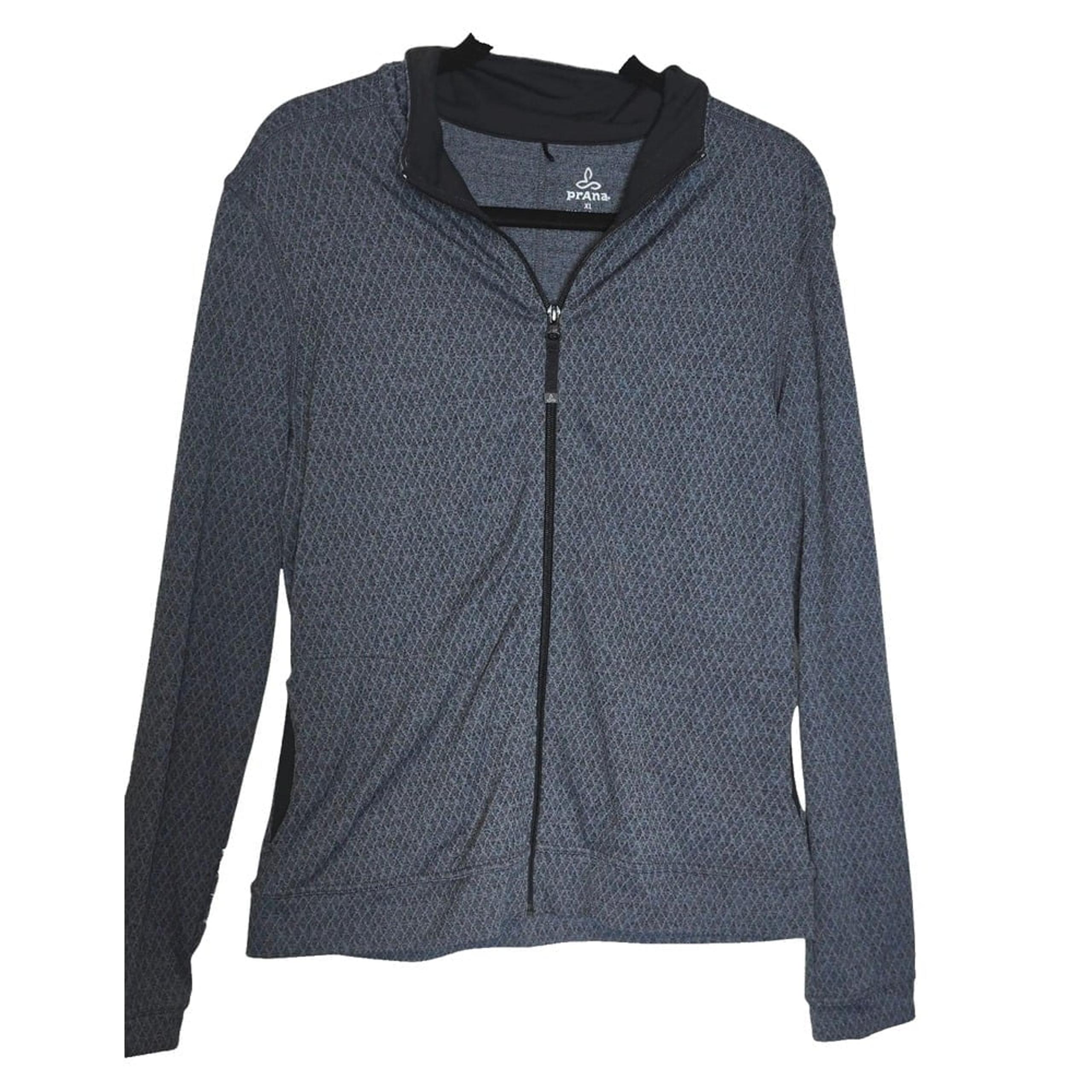 PrAna Breathe Womens Athletic Full Zip Stretch Gray Activewear Jacket Size Xl