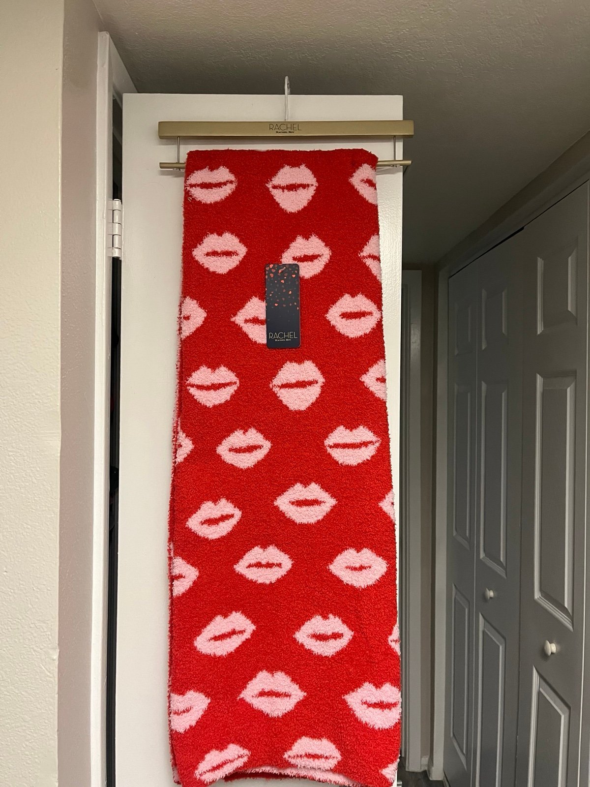 Rachel Roy Valentines Lips Throw Blanket