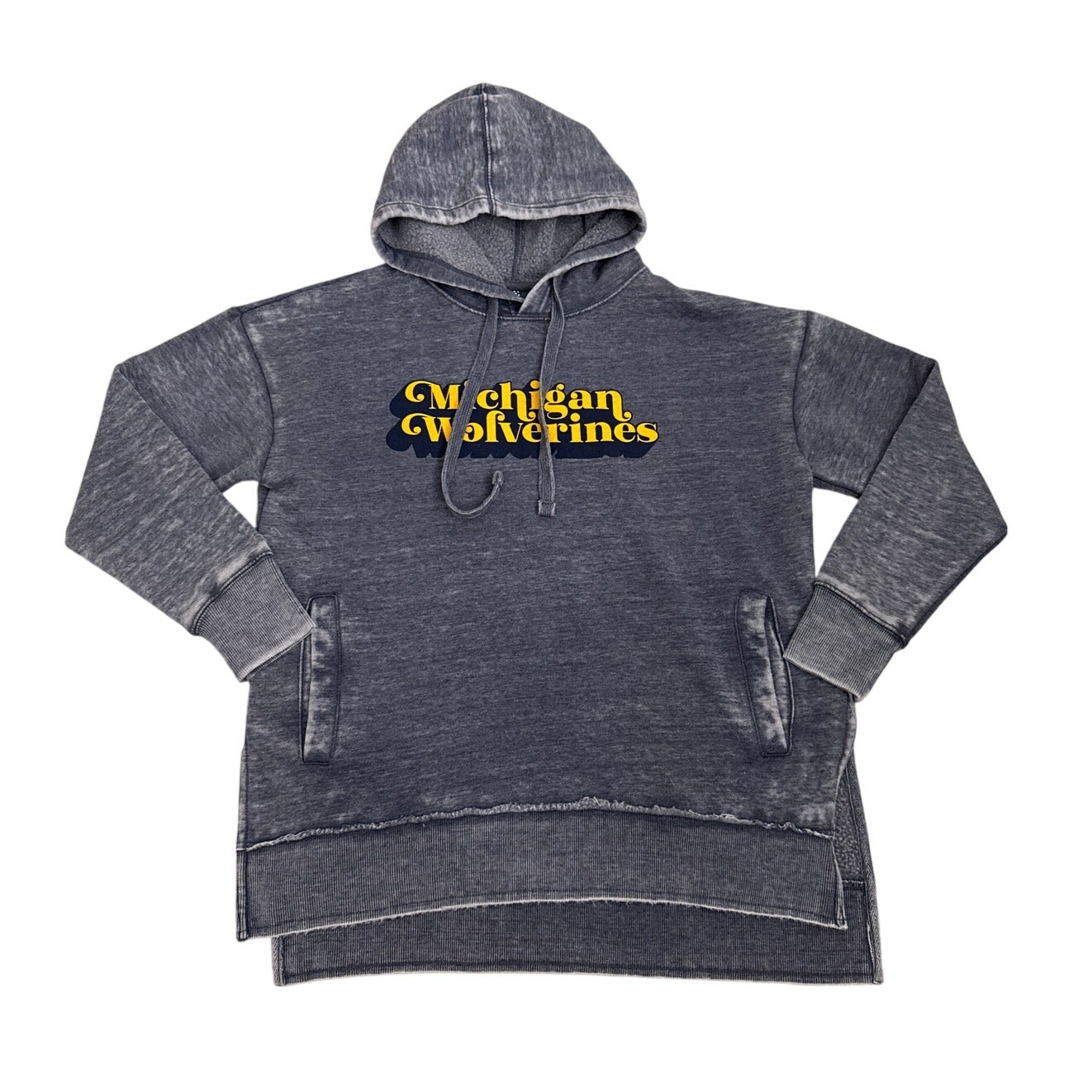 Pressbox Hoodie Michigan Wolverines Navy Blue Sweatshirt Size Women's Small