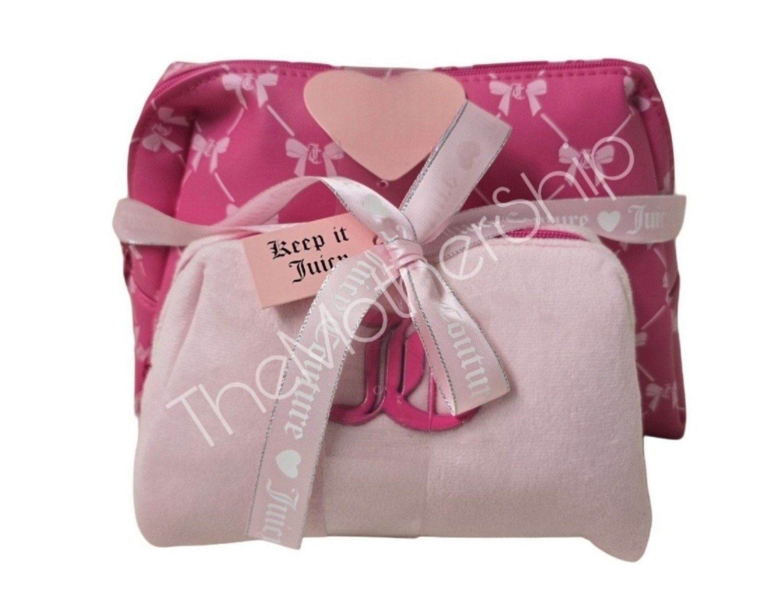 Juicy Couture Pink Ribbon Makeup Bag Set