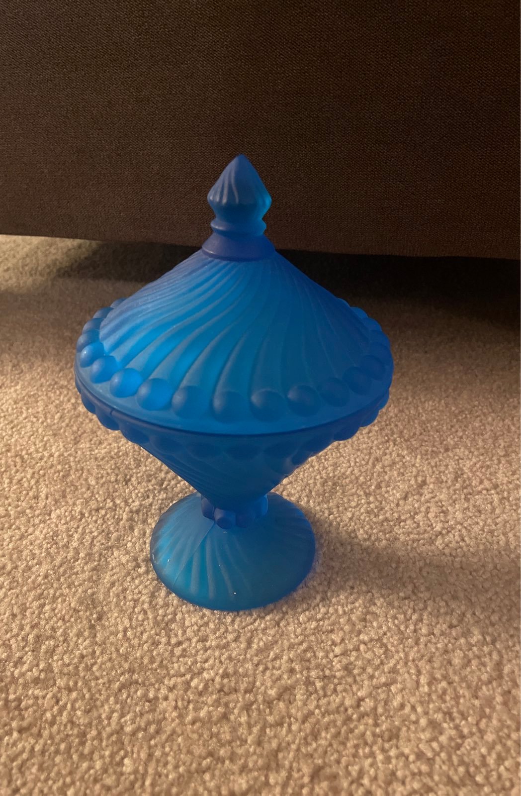 Blue candy dish