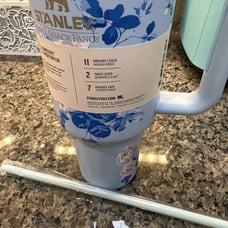 Tumbler cup blue floral