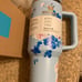 Tumbler cup blue floral
