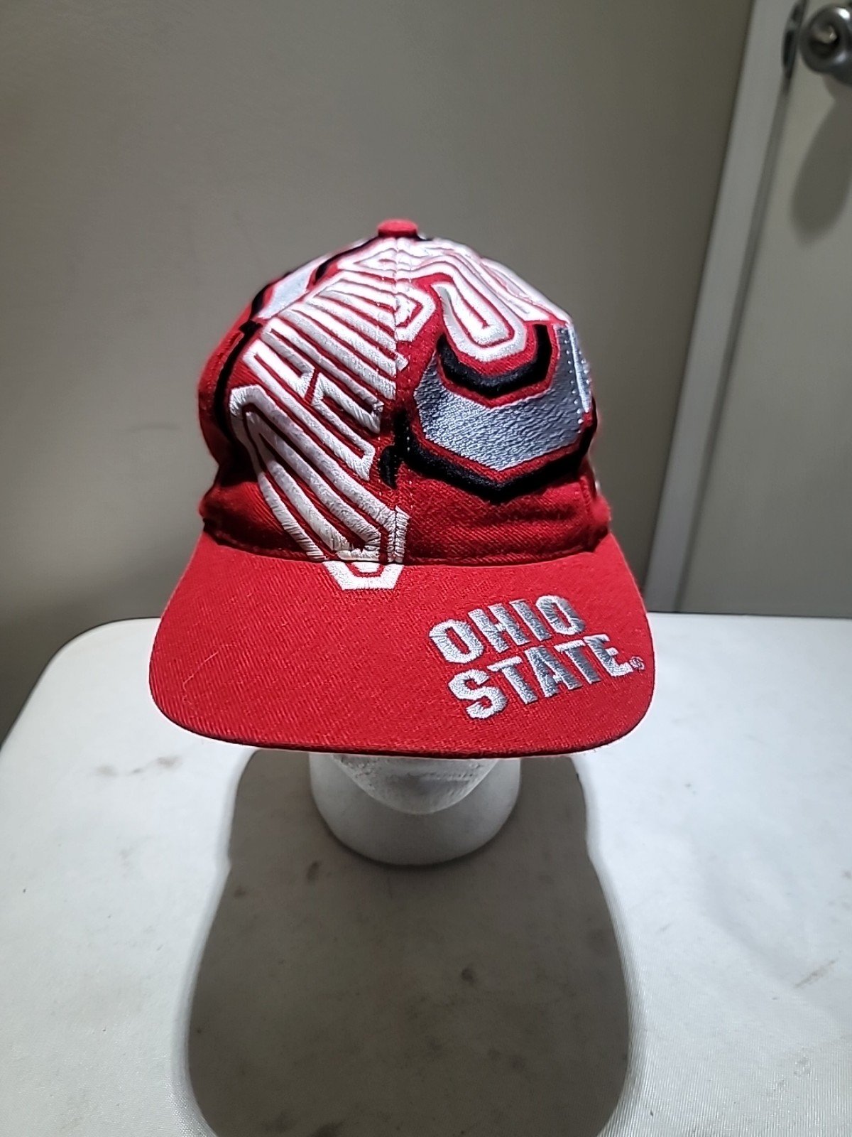 Vintage Ohio State Buckeyes Hat Mens OS Red Big Logo SnapBack The Game 90s Cap