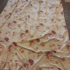 Waverly Norfolk Rose Full Flat Sheet (Used, ruffle top)