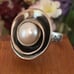 Silpada Sterling Pearl Lily Pearl Ring
