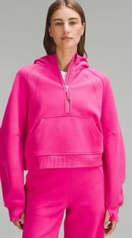 lululemon scuba half zip hoodie sonic pink m/l