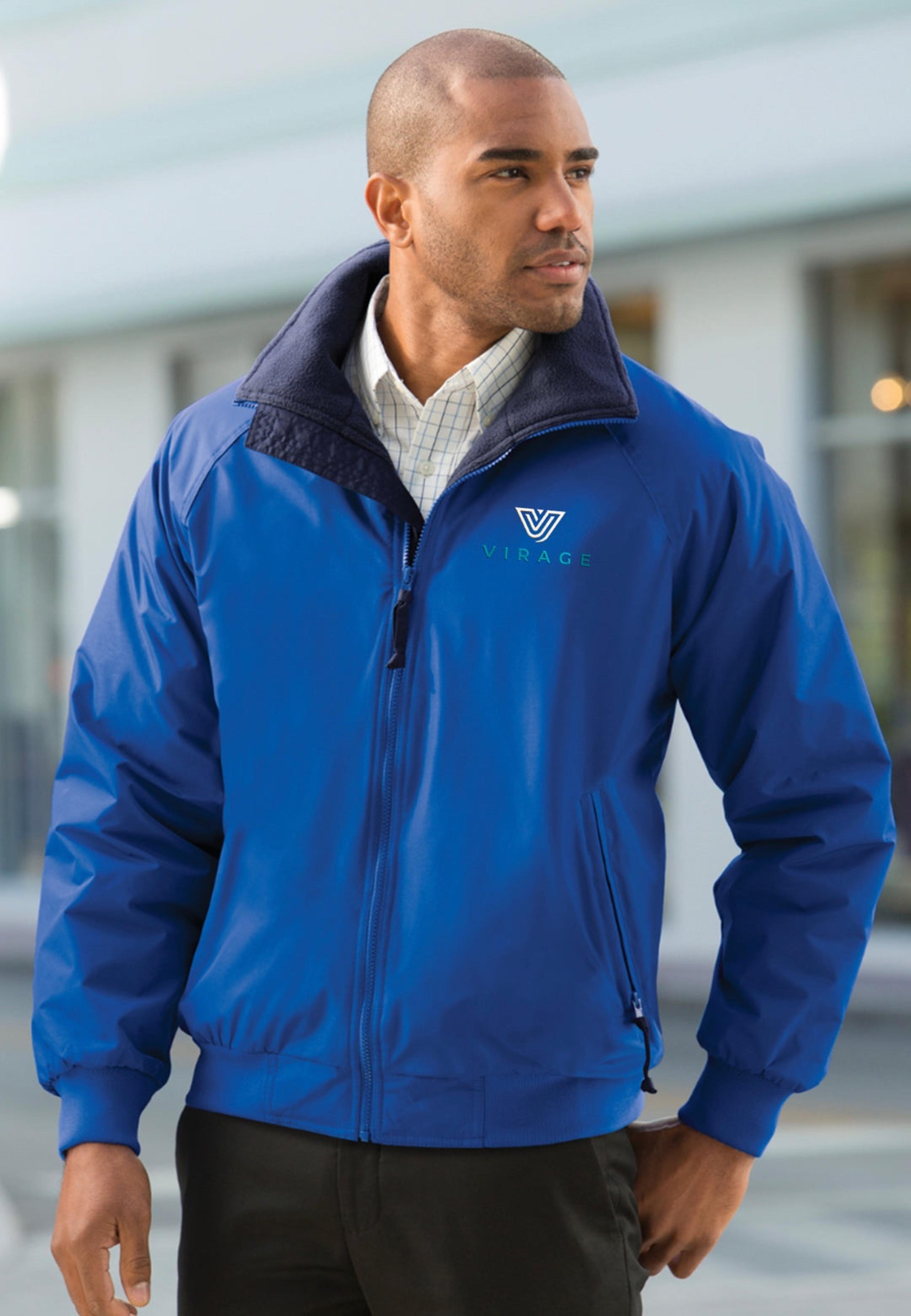 PORT AUTHORITY MENS CHALLENGER JACKET w/ XALOY Logo, Royal Blue/Navy, NWOT, Sz L
