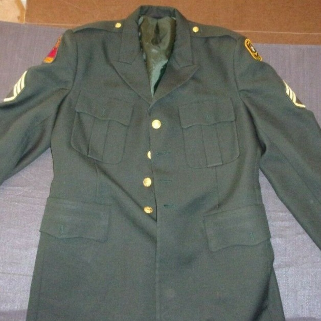 CLASS A ARMY 3RD ARMORED DRESS COAT 44L