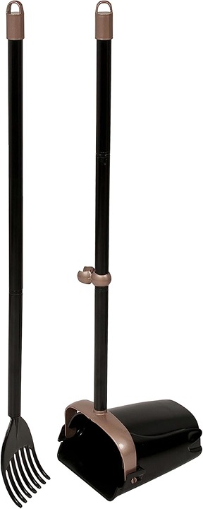 Pooper Scooper Swivel Bin & Rake Dog Poop Scooper Black 2 Scented