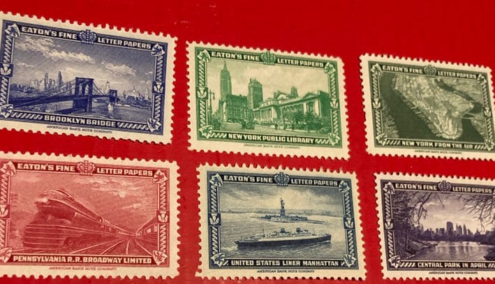 Vintage new york Stamps