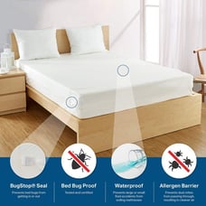 KING SIZE - 78 x80 Luxurious Fabric Mattress Cover Encasement - Fits up to 15