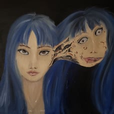 Oil painting of girl