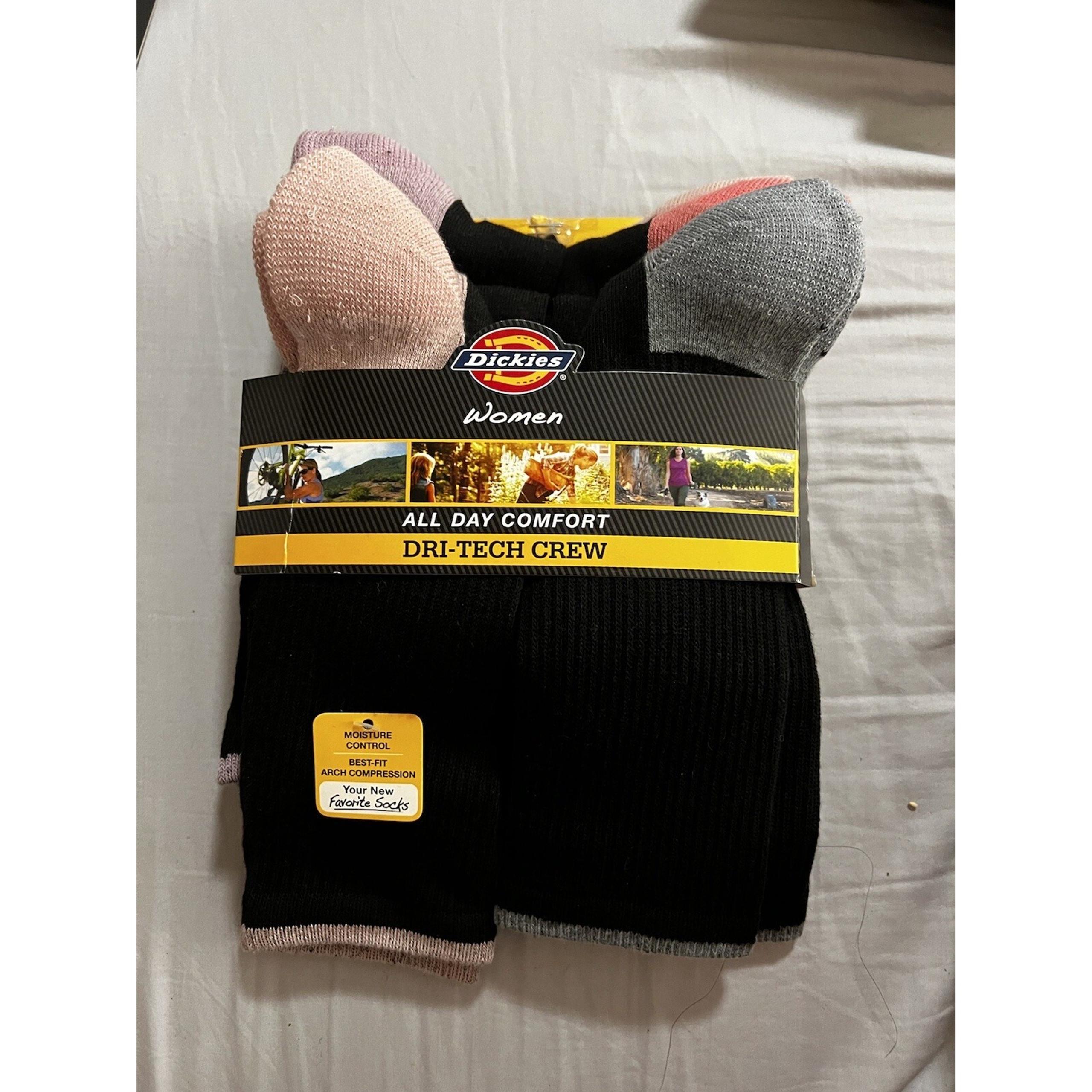 Dickies Women's Dri-tech Moisture Control Crew Socks Multipack      Size 6-9 New