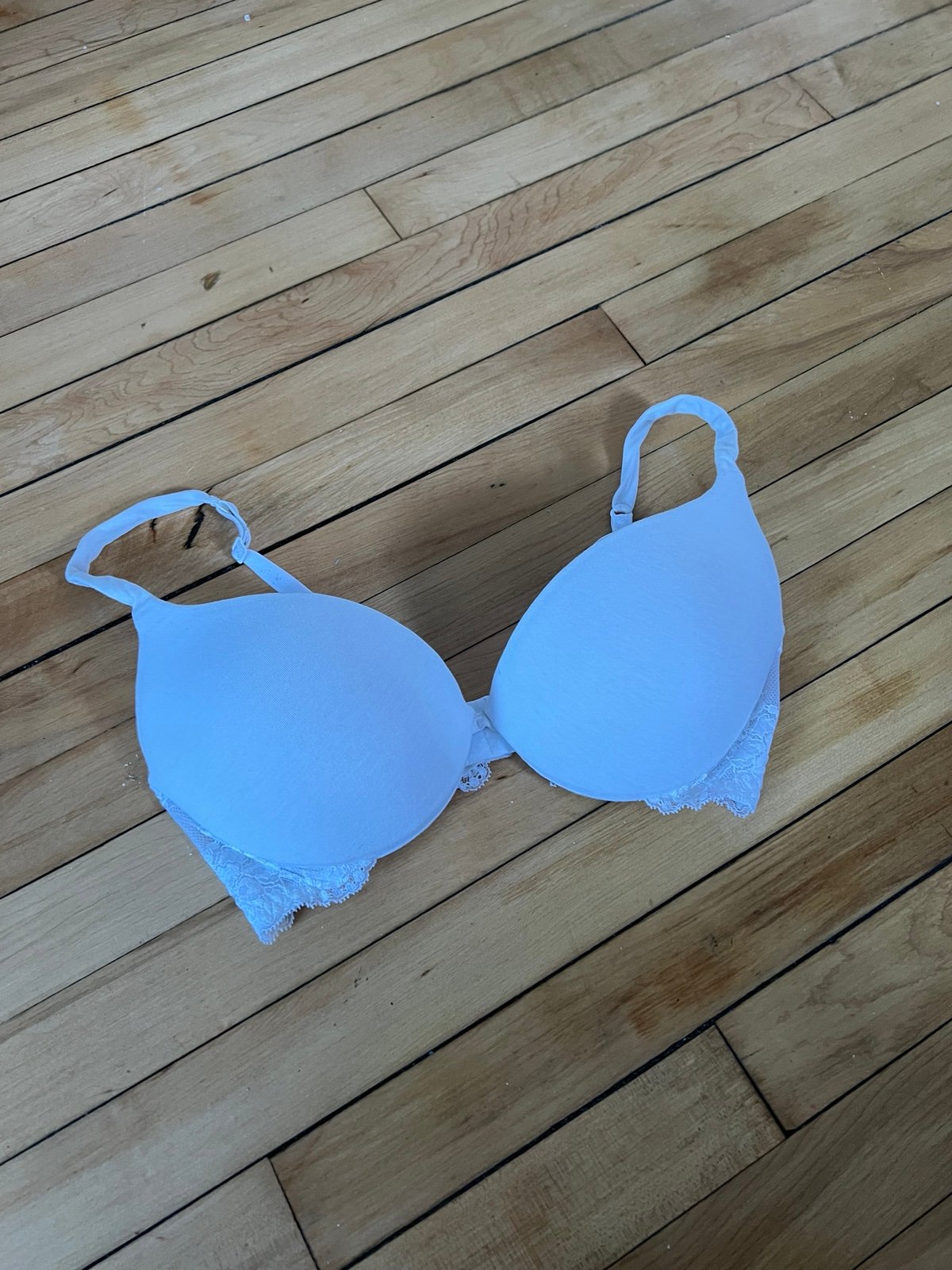 La Peria white lace bra