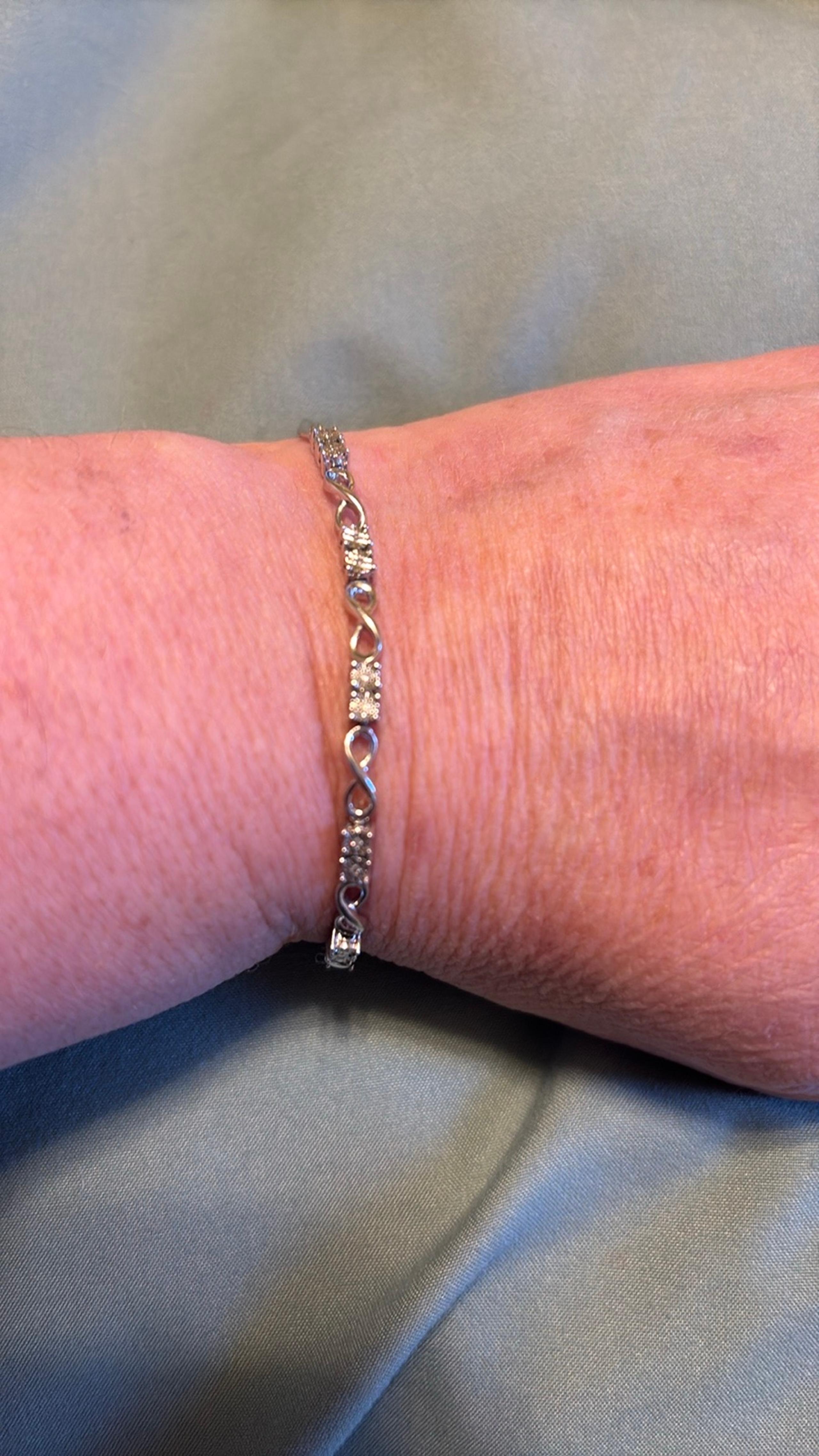 Diamond infinity bracelet