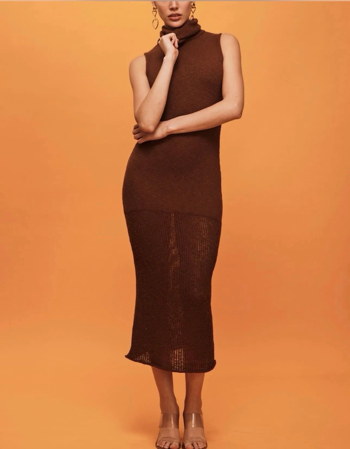 NWT Savannah Morrow The Label Darya Dress in Cocoa Sz Small