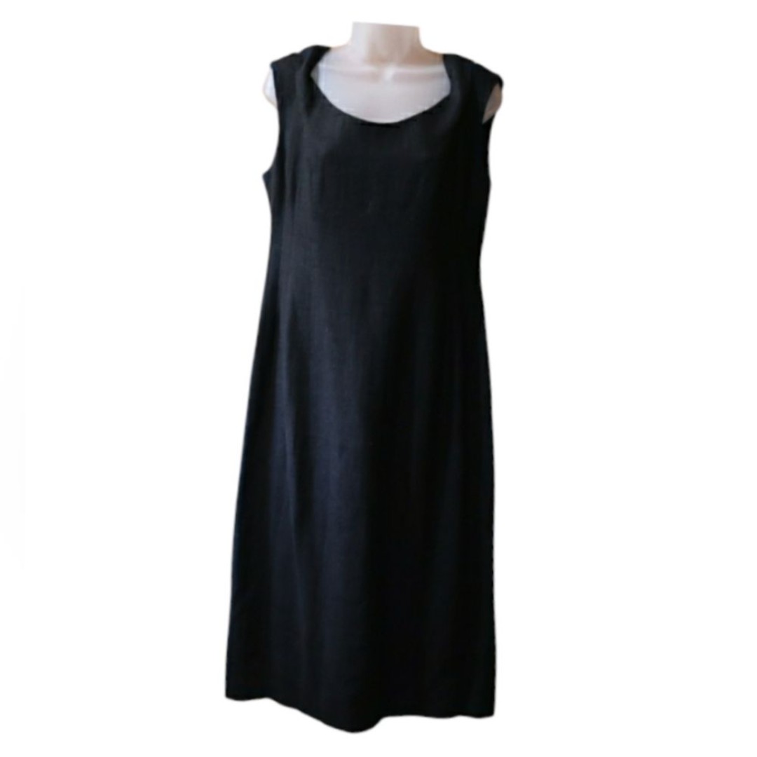 Jean Marc Philippe Black Mini Dress Business Casual Career Medium Linen