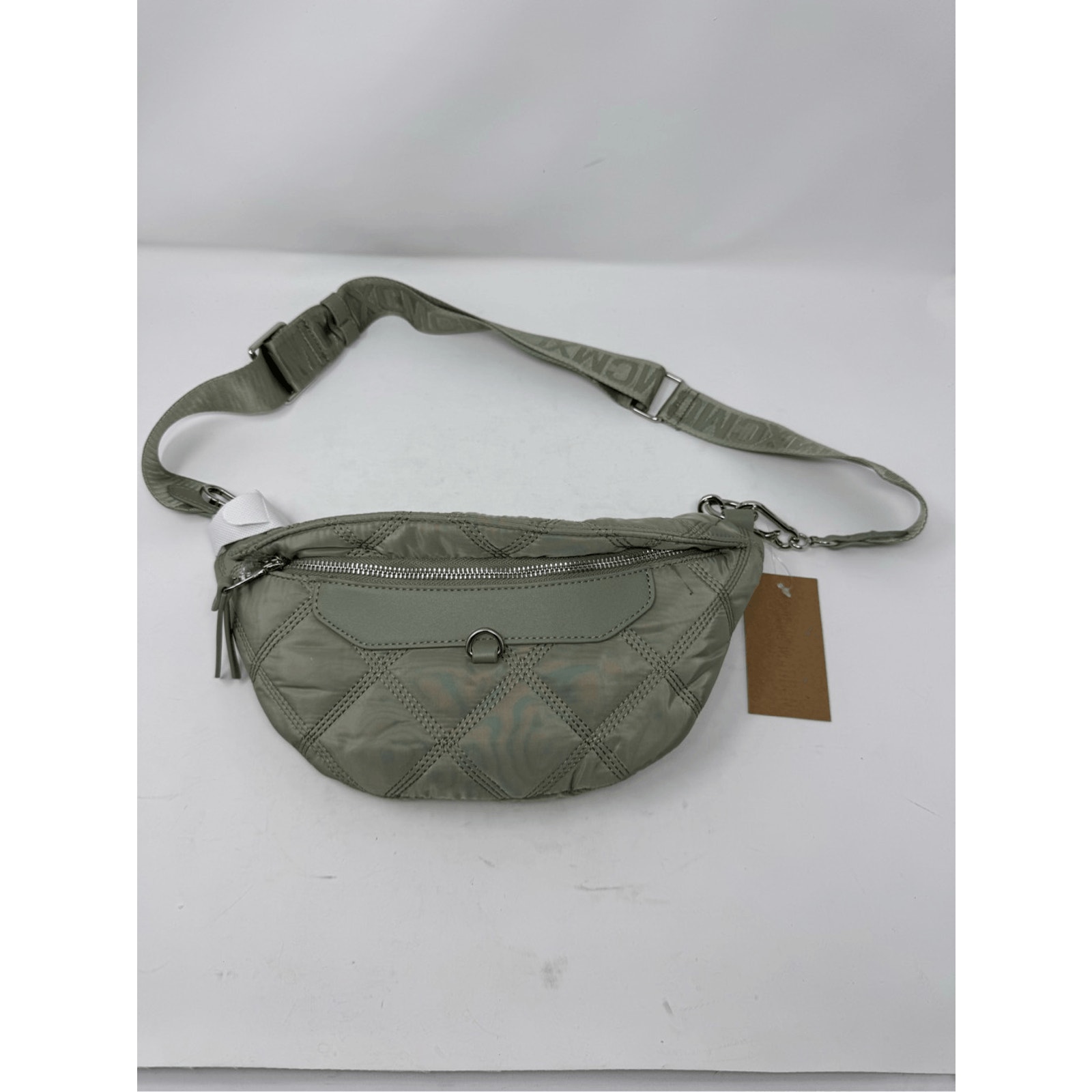 Brand New Steve Madden Cory Quilted Sage Green Fanny Pack Bag Belt Bag