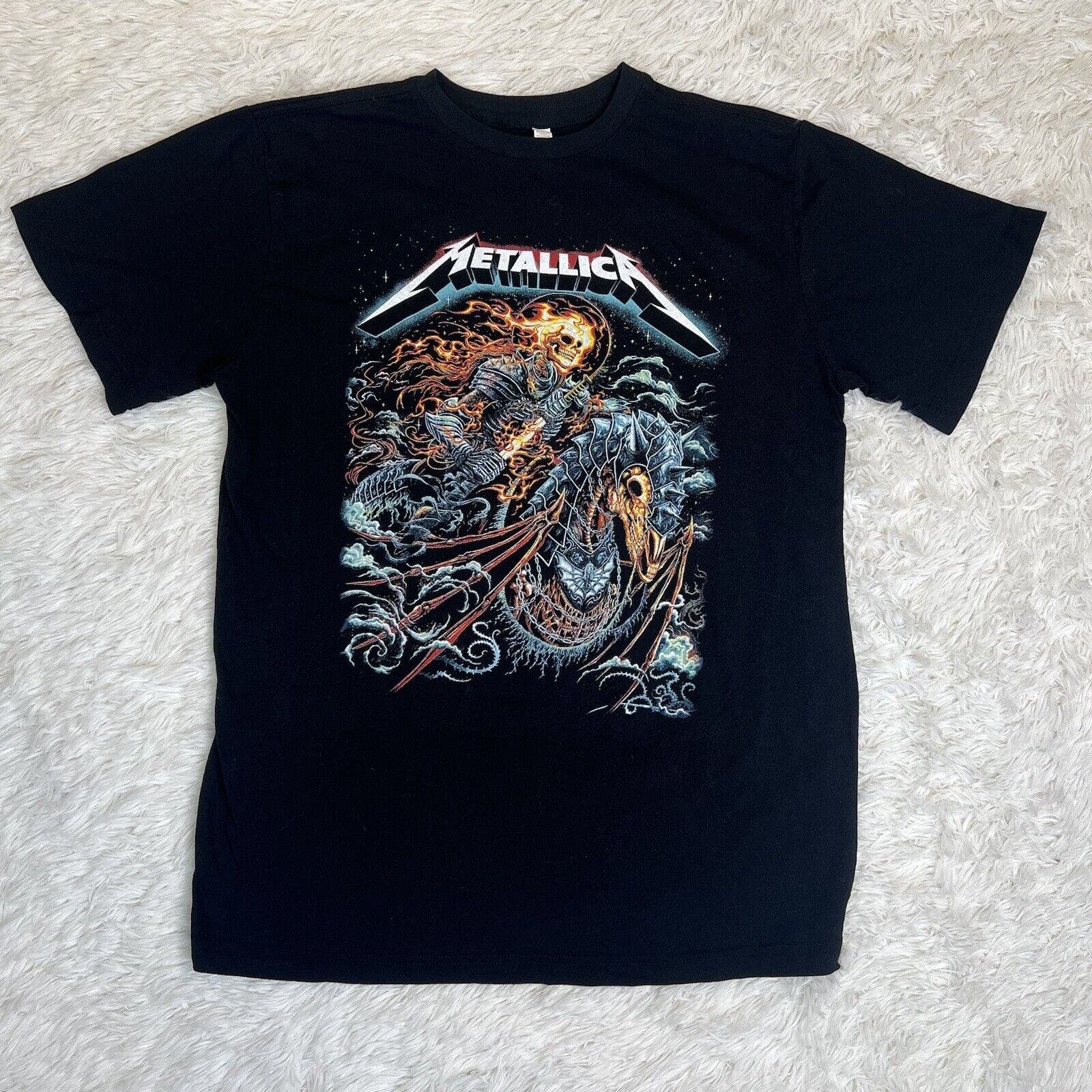 Metallica M-72 World Tour 2023/24 T-Shirt Black Miles Tsang Phantom Lord Size M