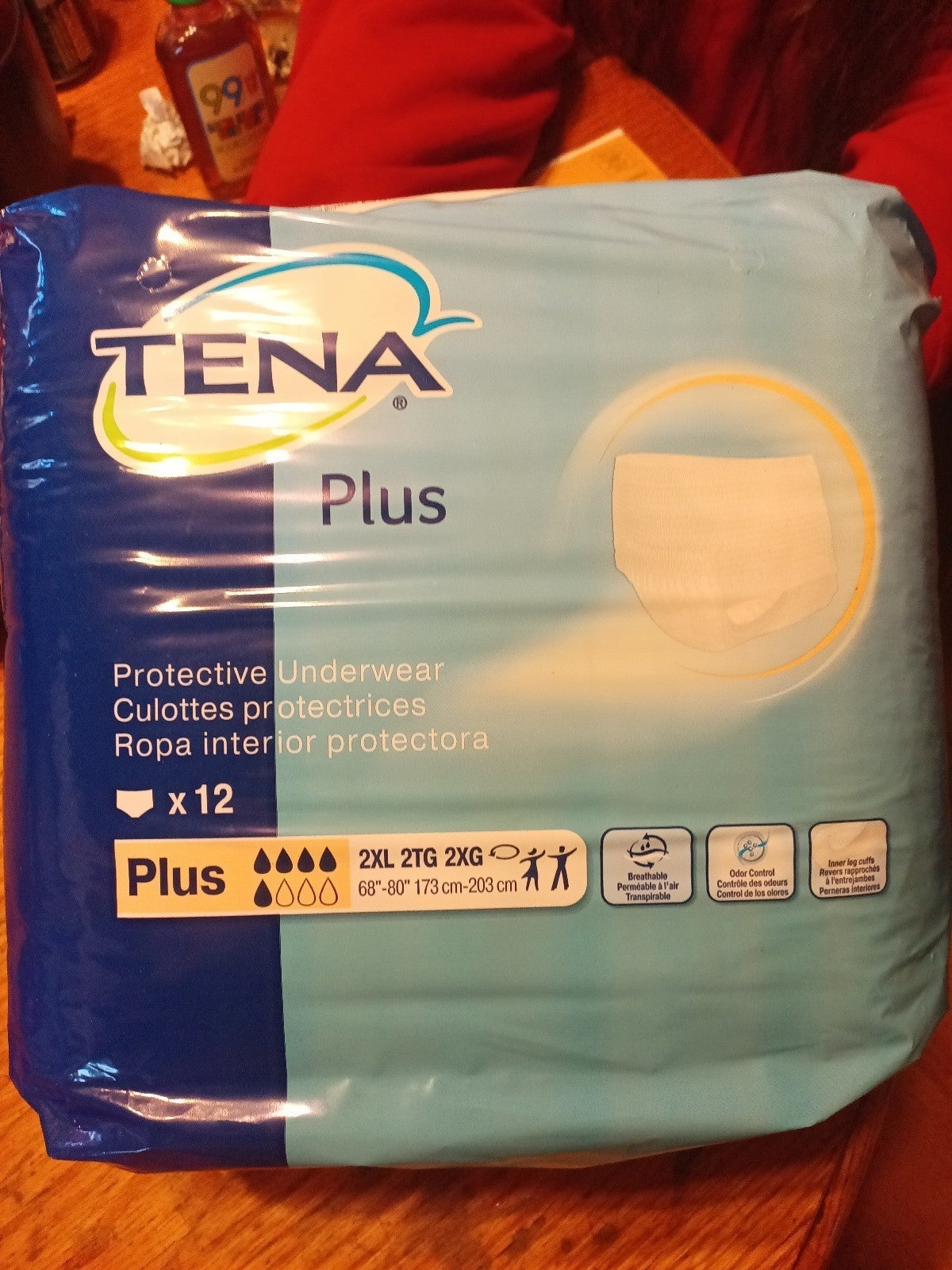 Tena plus diapers 2XL case