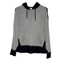 La Ligne XS New York Gray Black Hoodie Sweatshirt Drawstring Soft