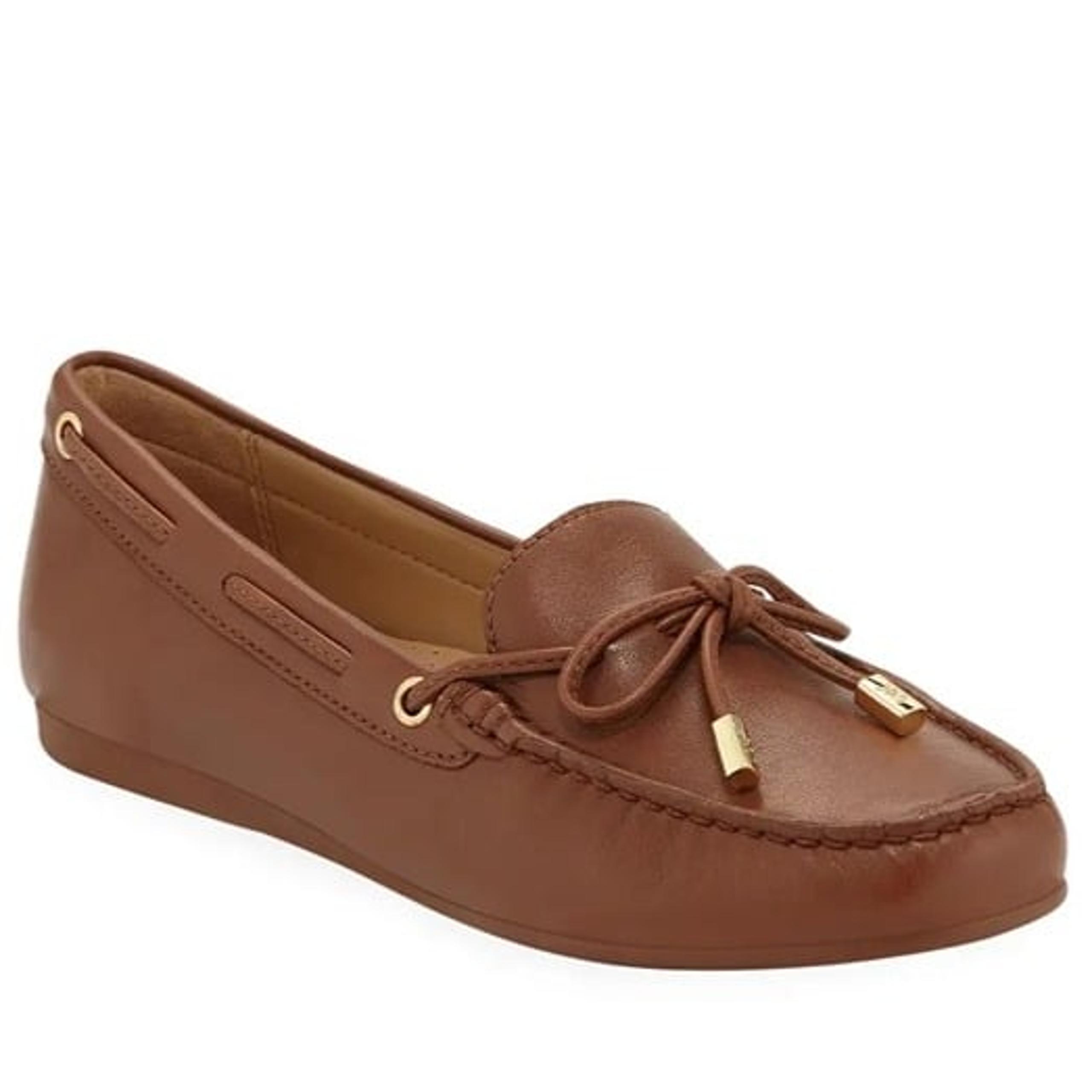 MICHAEL Michael Kors Sutton Moc Loafers_Cognac_Size 6