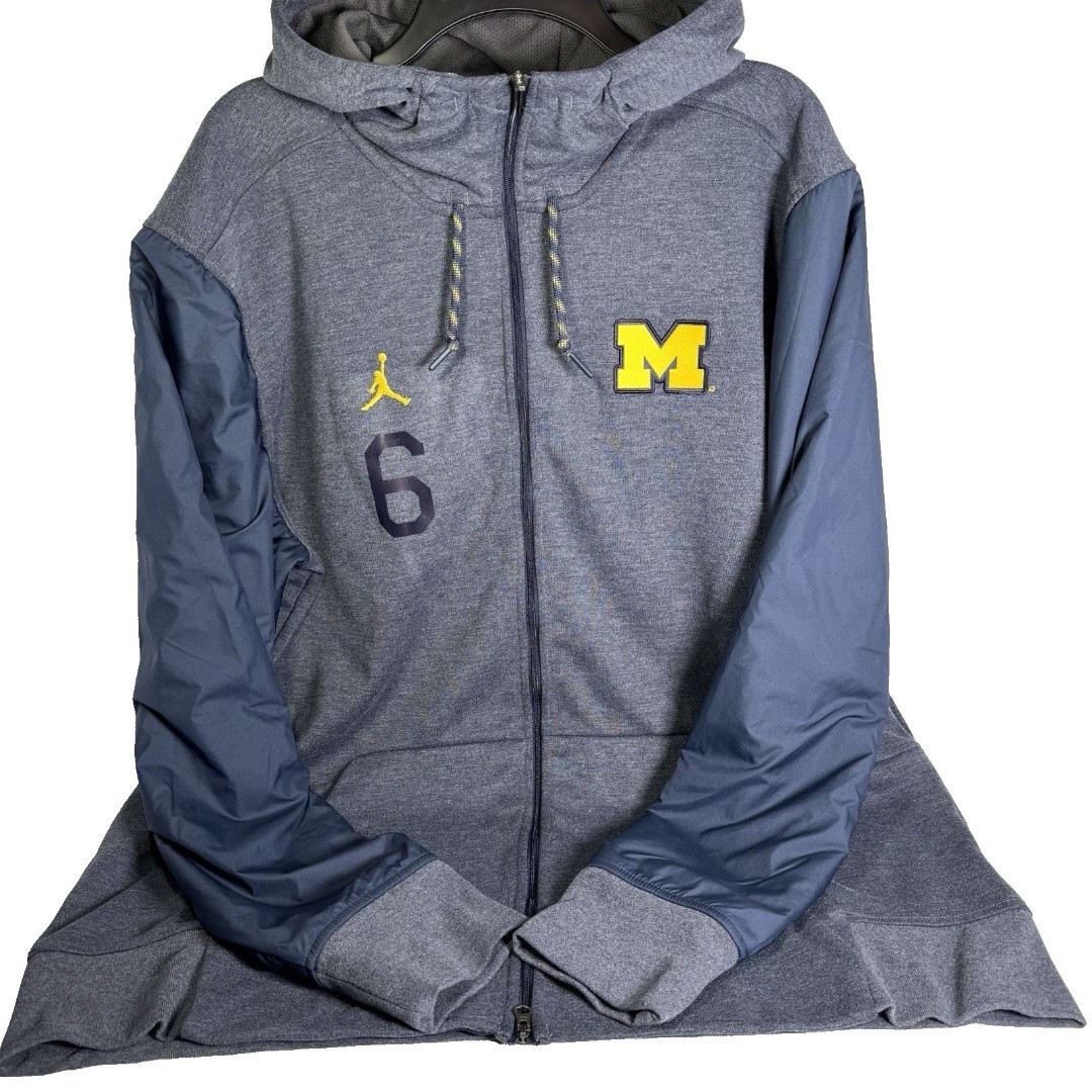 Michigan Wolverines sideline full zip Hoodie mens XXL Jordan Jumpman *READ BELOW