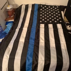 Cops police officer thin blue line 3’ x 5’ American flag