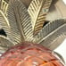 Amber glass and brass pineapple duel Candle holders