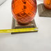 Amber glass and brass pineapple duel Candle holders